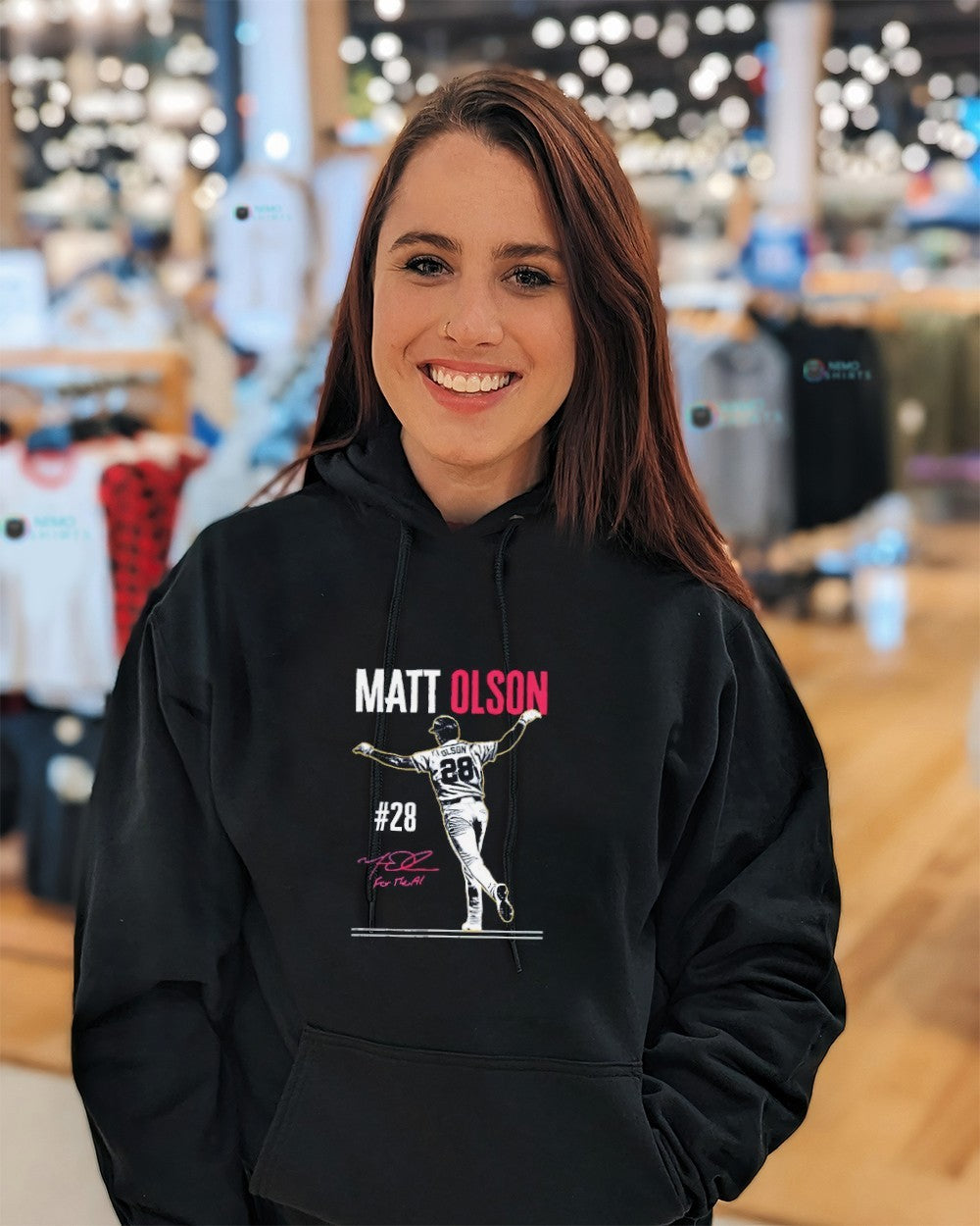 Matt Olson Matt Olson Atlanta Braves signature for the A shirt