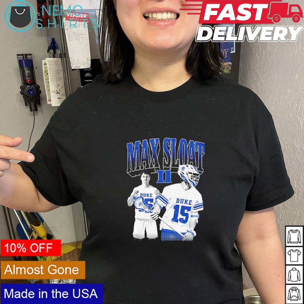 Max Sloat Duke Blue Devils men’s lacrosse player name collage shirt