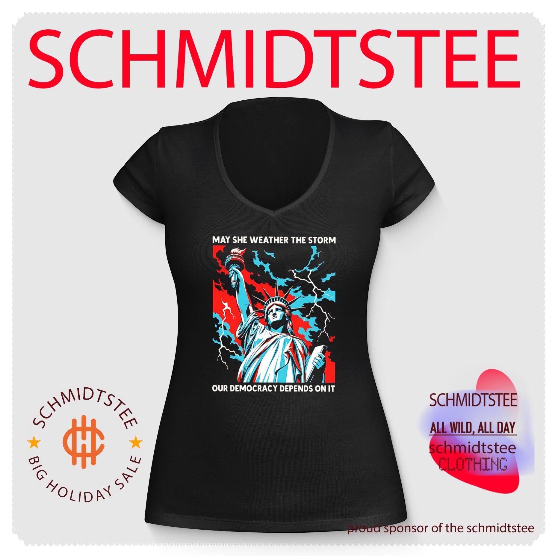 May she weather the storm our democracy depends on it Statue of Liberty shirt