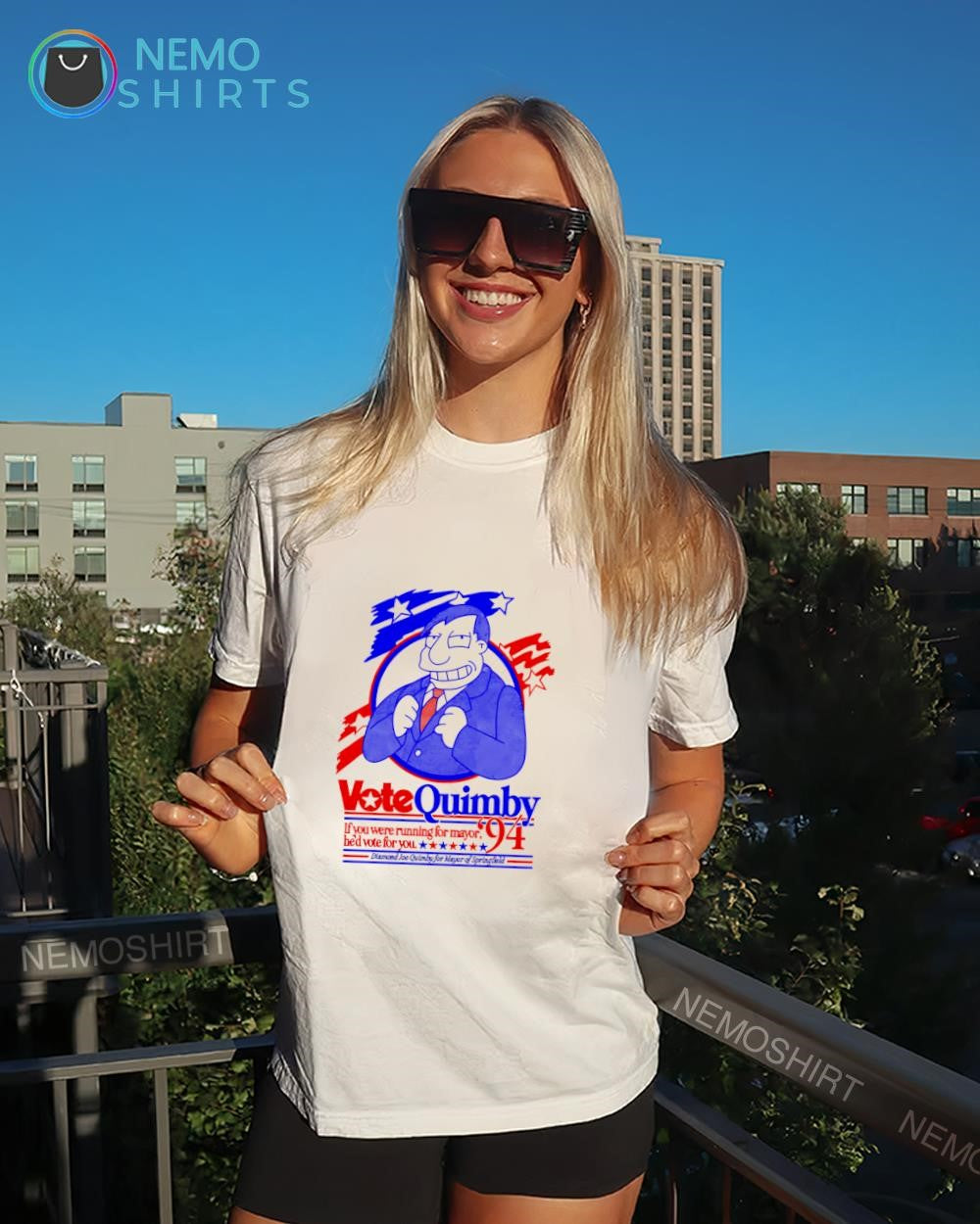 Mayor Quimby Simpson vote Quimby ’94 shirt