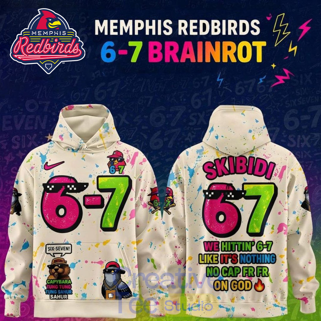 Memphis Redbirds 6-7 Brainrot Night Limited Hoodie