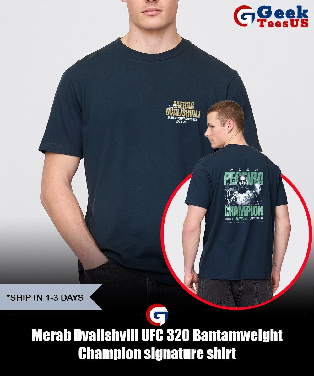 Merab Dvalishvili UFC 320 Bantamweight Champion signature shirt