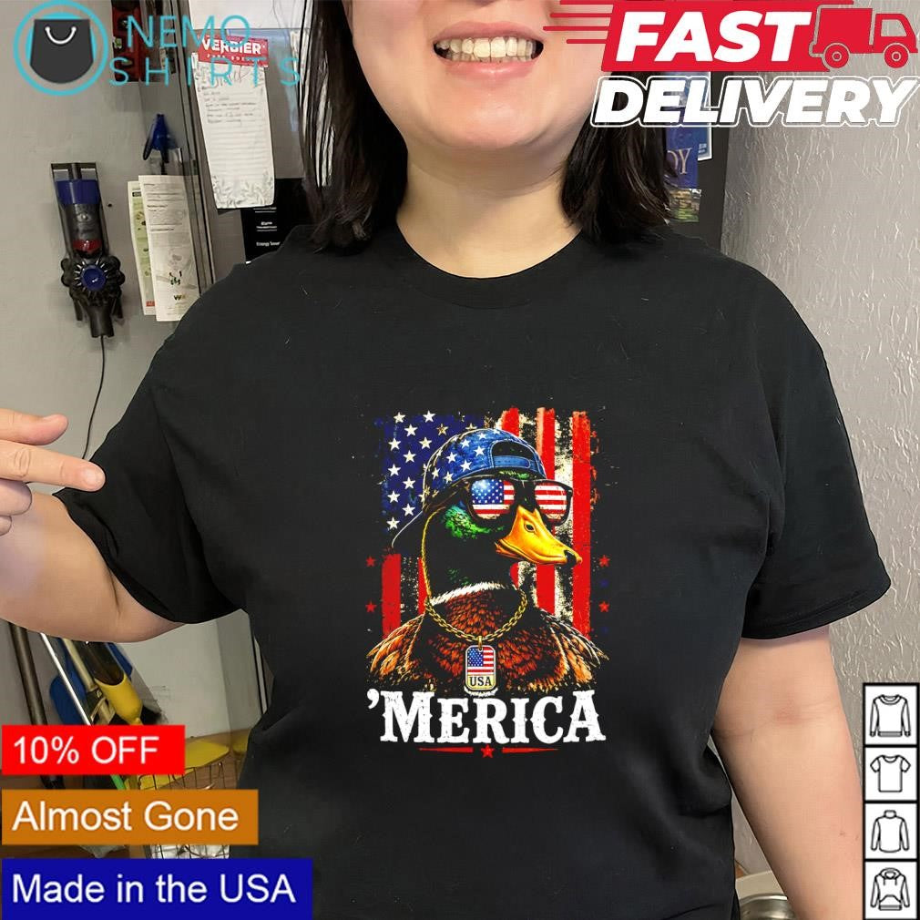 Merica Duck America 250 Patriotic USA shirt