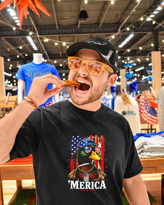 Merica Duck America 250 Patriotic USA shirt