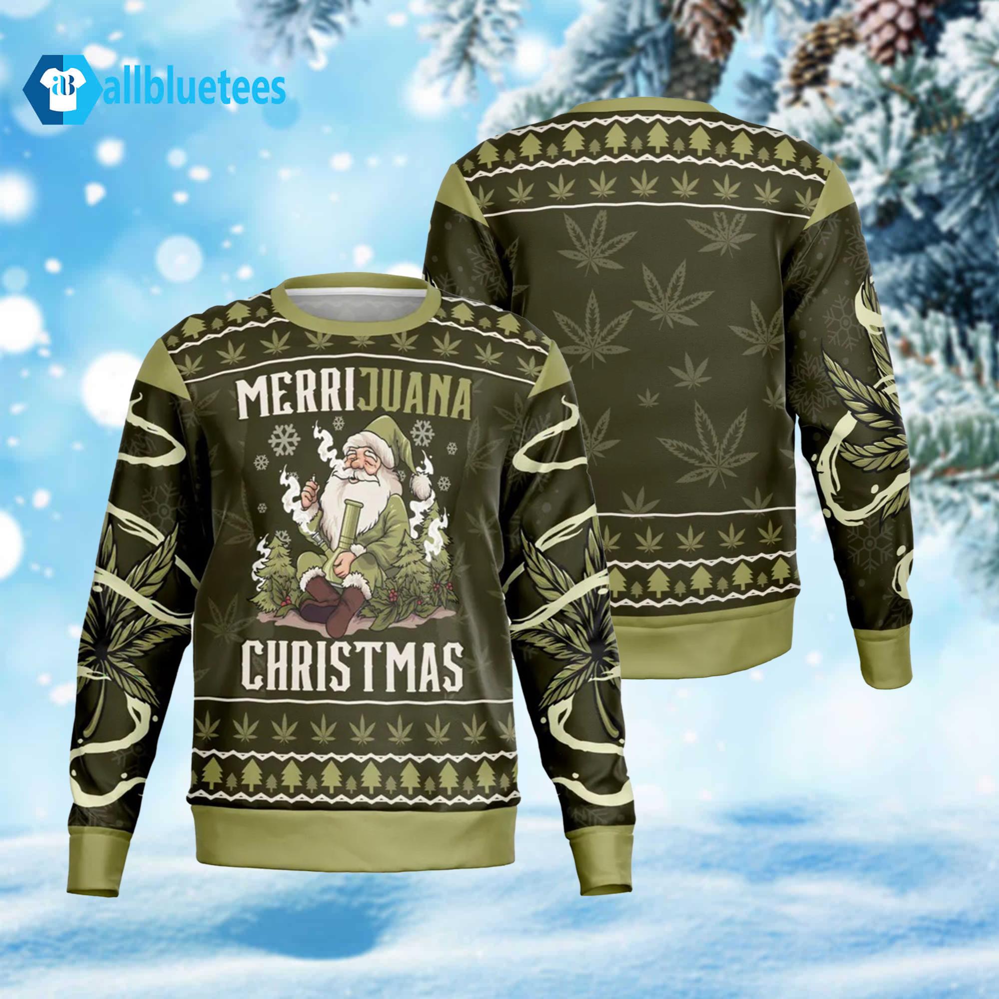 Marijuana Christmas Ugly Sweater