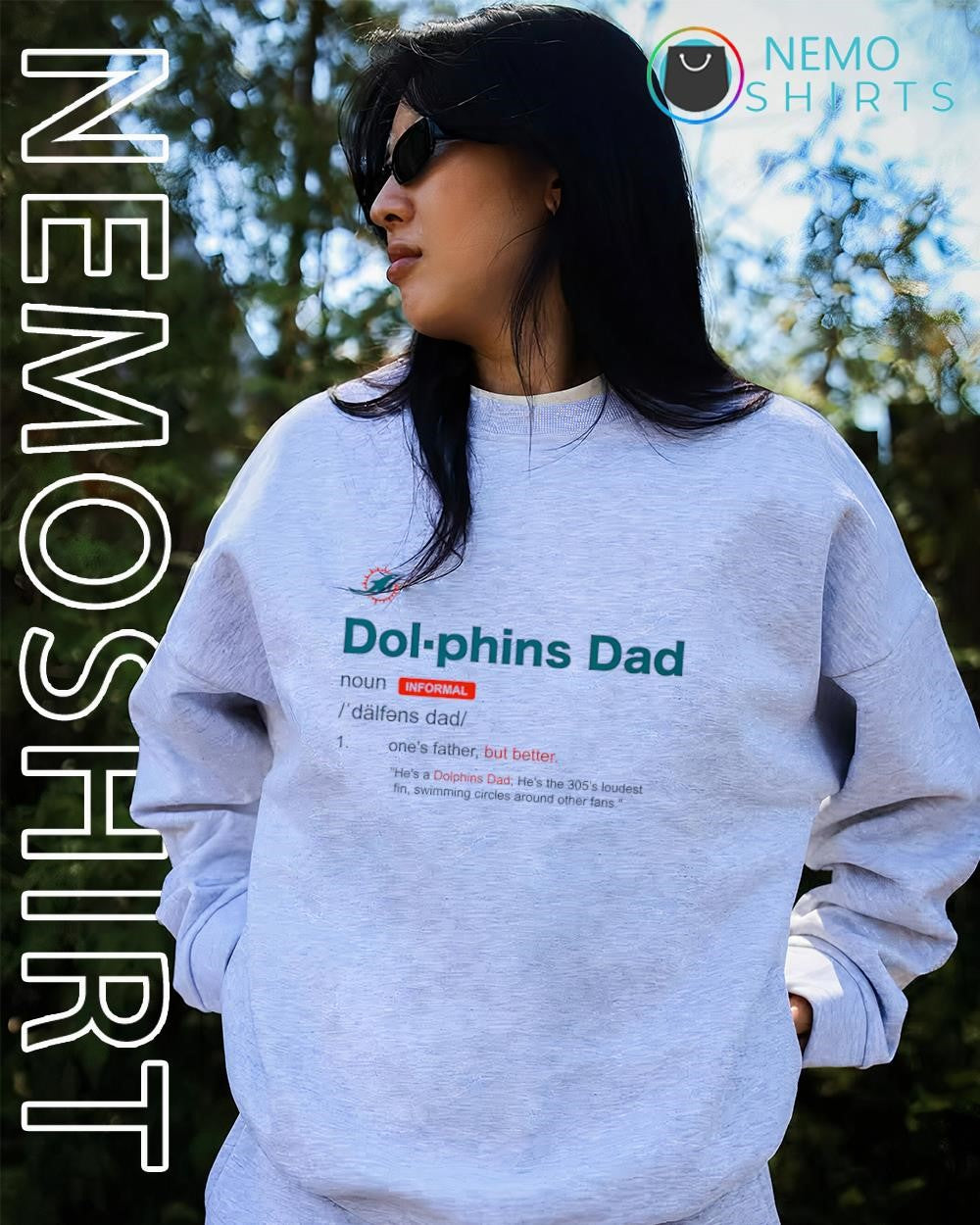 Miami Dolphins Dad definition noun shirt