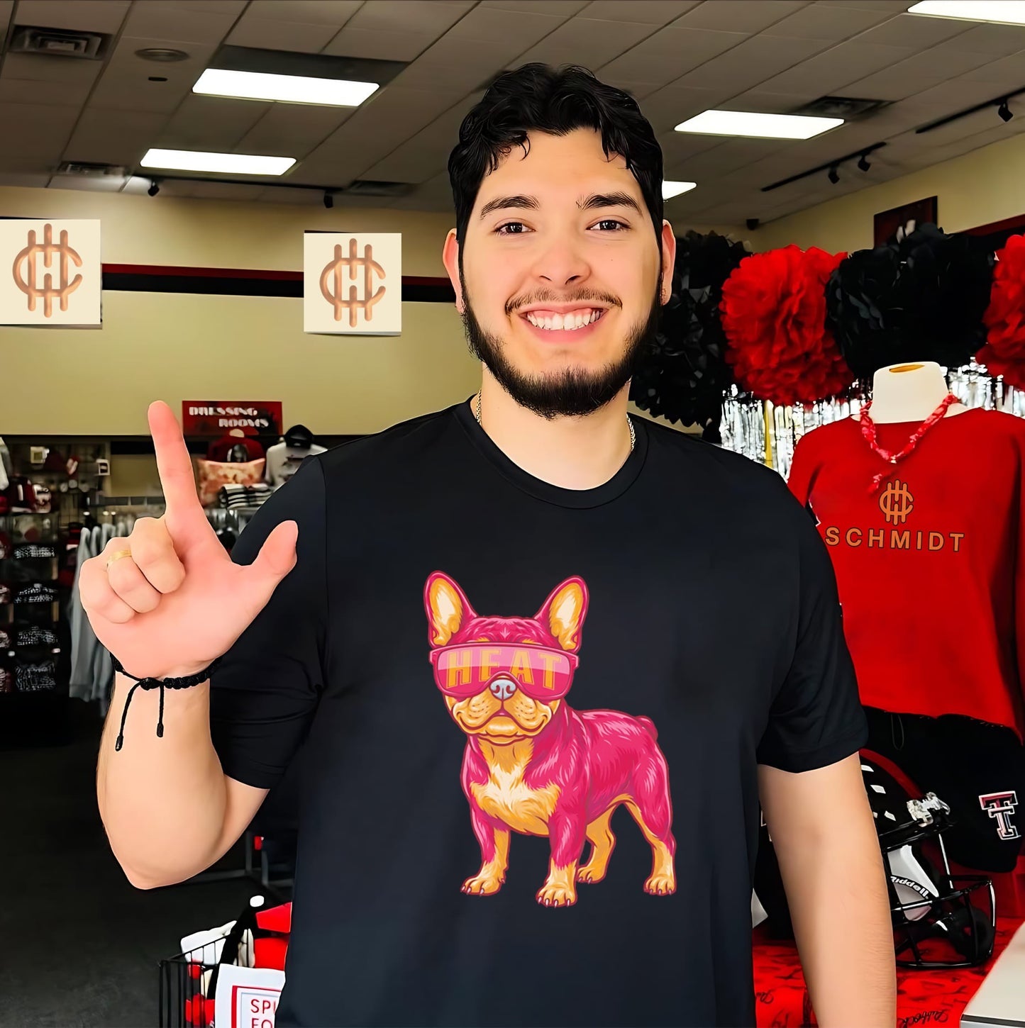 Miami Heat French Bulldog cartoon shirt