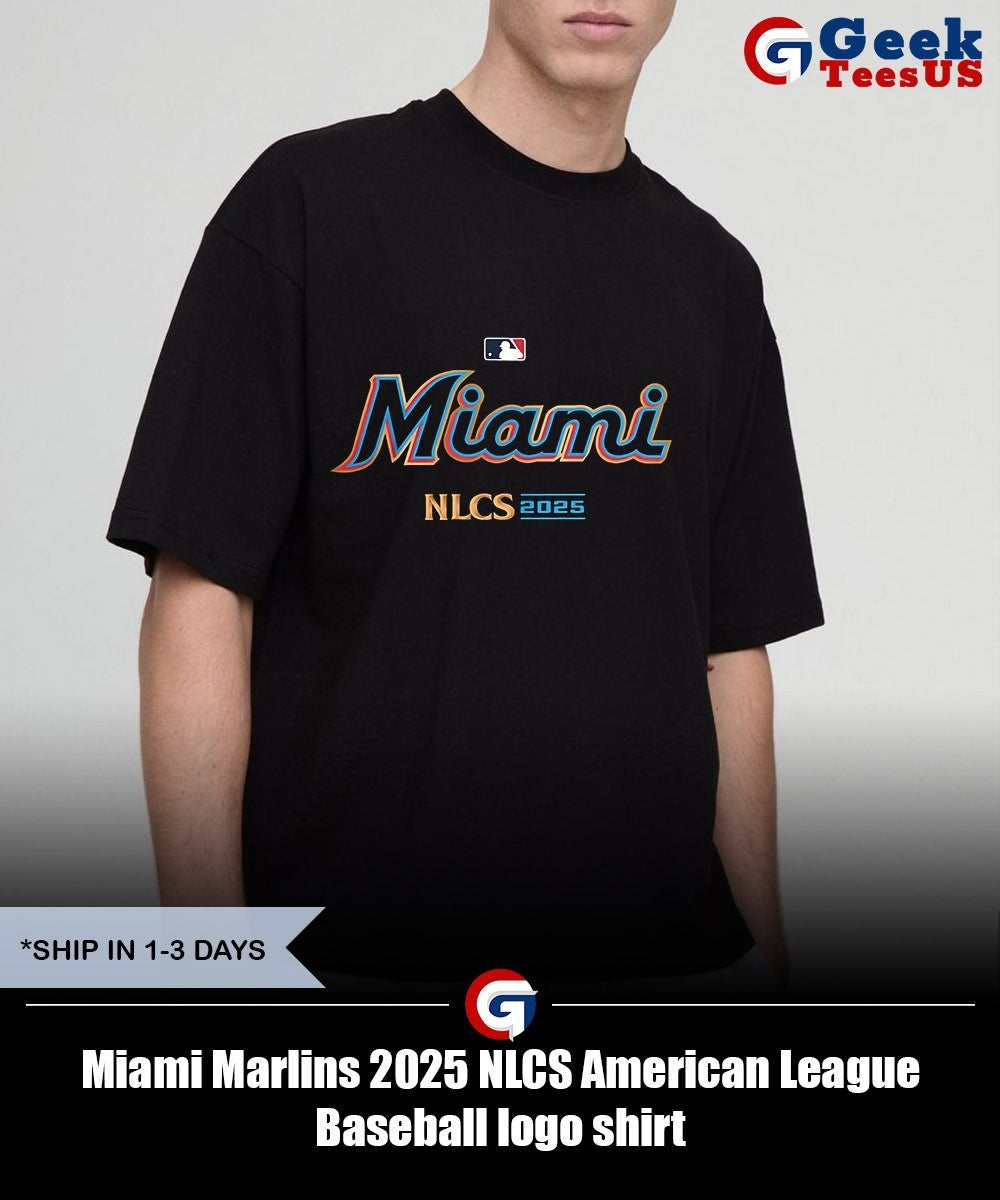 Miami Marlins 2025 NLCS American League Baseball logo shirt