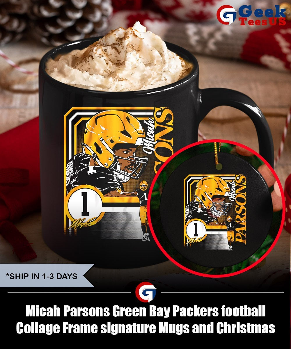 Micah Parsons Green Bay Packers football Collage Frame signature shirt