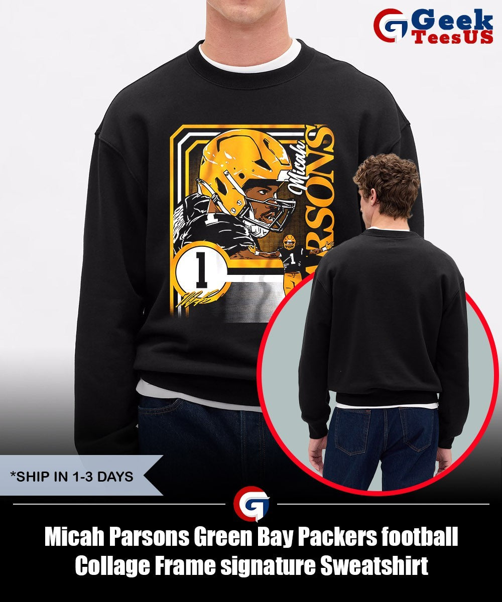 Micah Parsons Green Bay Packers football Collage Frame signature shirt