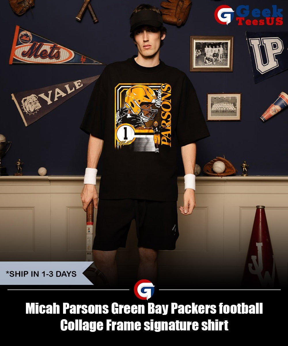 Micah Parsons Green Bay Packers football Collage Frame signature shirt