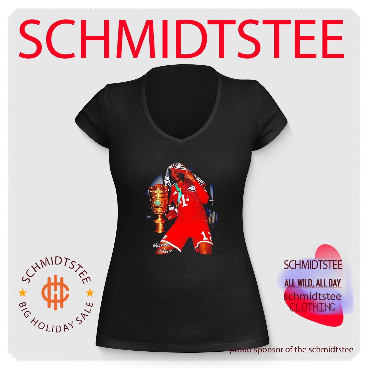 Michael Olise FC Bayern Munich DFB Pokal Champions 2026 trophy shirt