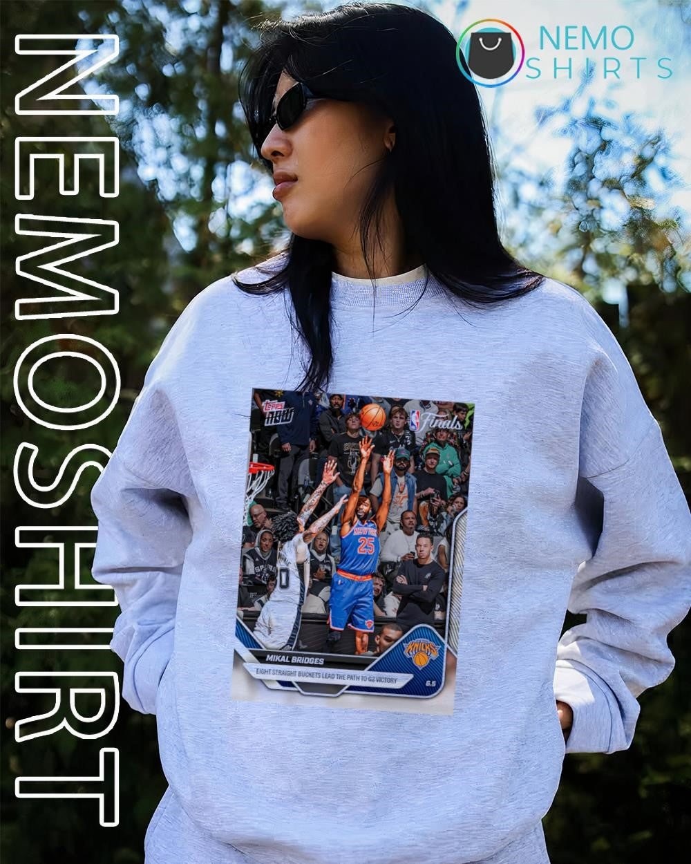 Mikal Bridges 2025-26 NBA eight straight buckets lead the path to Game 2 victory shirt