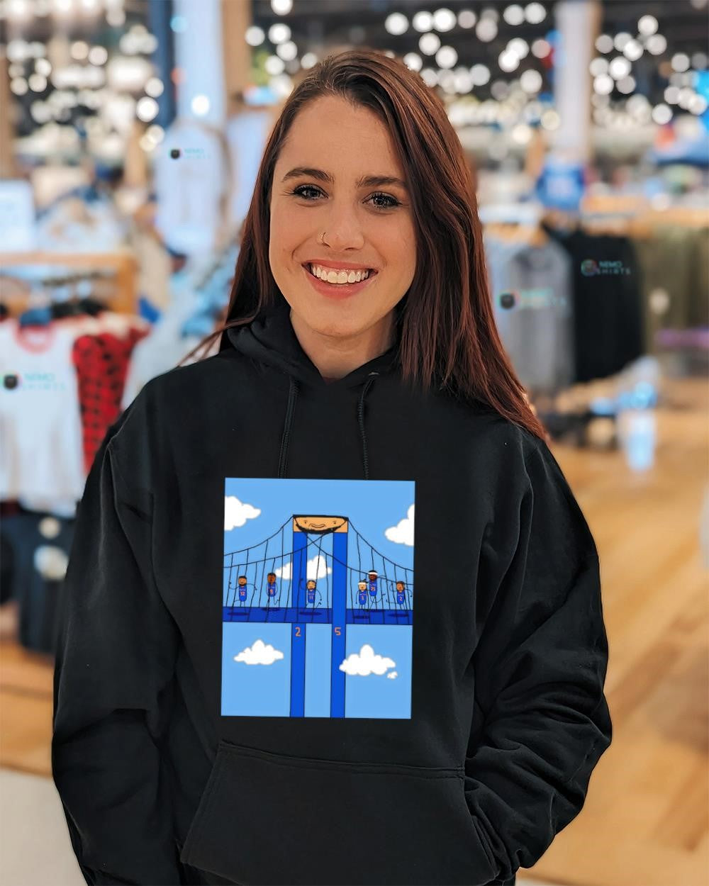 Mikal Bridges New York Knicks bridge victory cartoon poster shirt