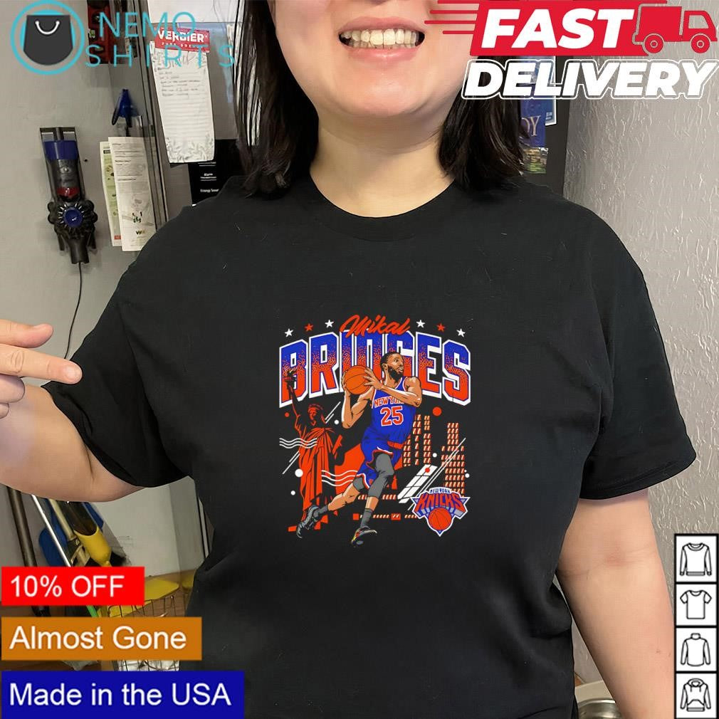 Mikal Bridges New York Knicks skyline city shirt