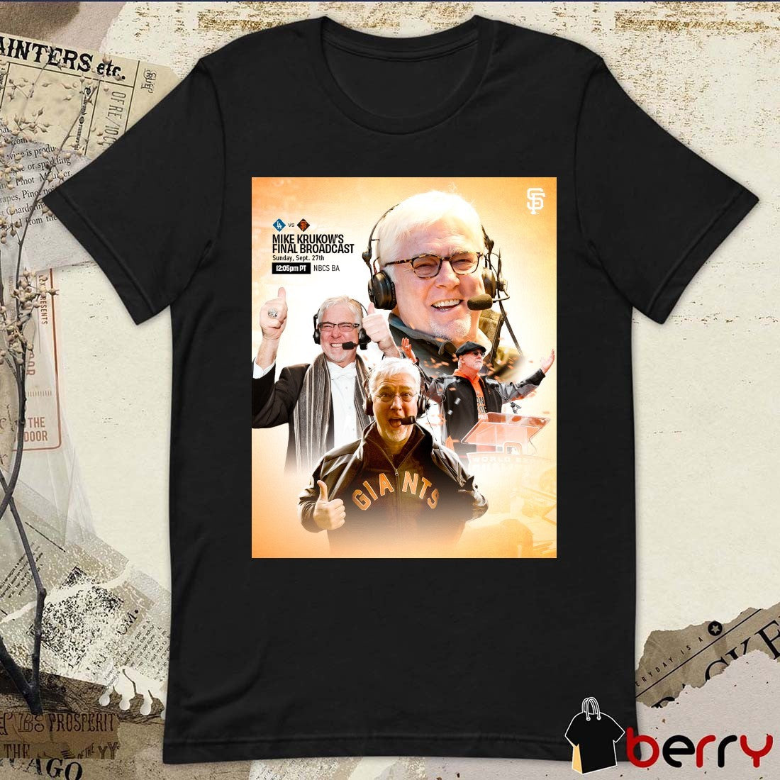 Mike Krukow Final Broadcast Los Angeles Dodgers Vs San Francisco Giants September 27, 2026 Poster Shirt