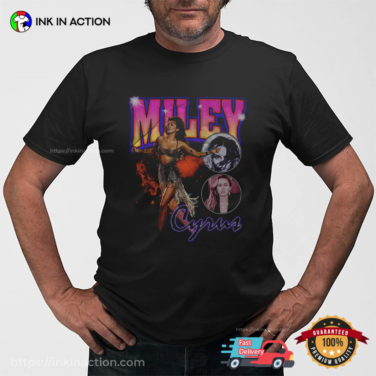 Miley Cyrus Concert Vintage 90s Tee