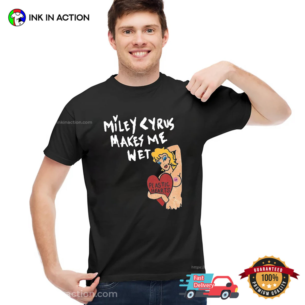 Miley Cyrus Makes Me Wet Adult Humorous T-shirt