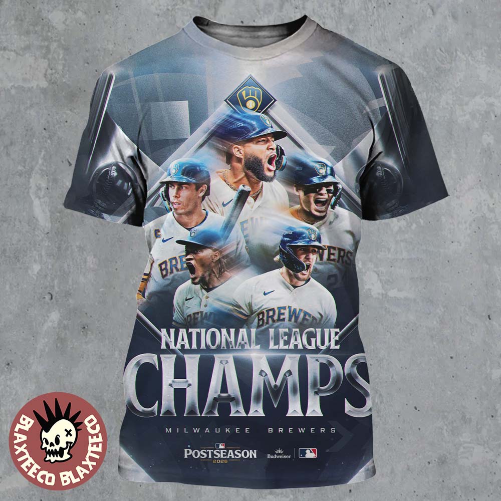 Milwaukee Brewers 2026 NL Champs Sweep Los Angeles Dodgers 4-0 All Over Print Shirt