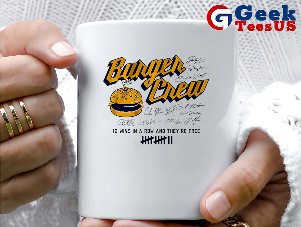 Milwaukee Brewers Burger Crew 12 wins in a row and they’re free signature shirt