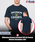 Milwaukee Brewers baseball 2025 NL Central Division Champions shirt