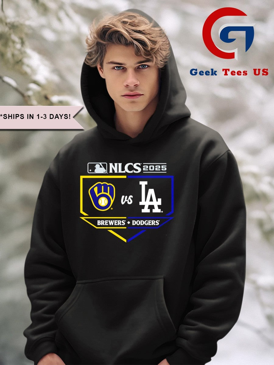 Milwaukee Brewers vs Los Angeles Dodgers 2025 National League Championship Series Matchup logo shirt