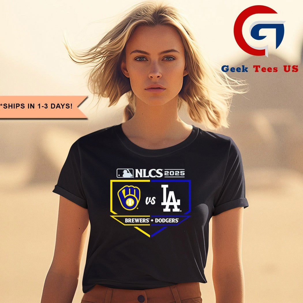 Milwaukee Brewers vs Los Angeles Dodgers 2025 National League Championship Series Matchup logo shirt