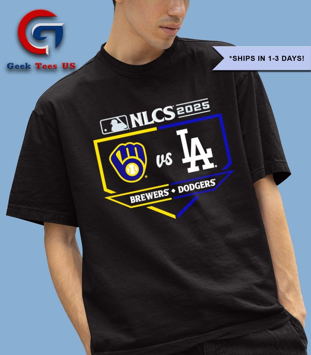 Milwaukee Brewers vs Los Angeles Dodgers 2025 National League Championship Series Matchup logo shirt