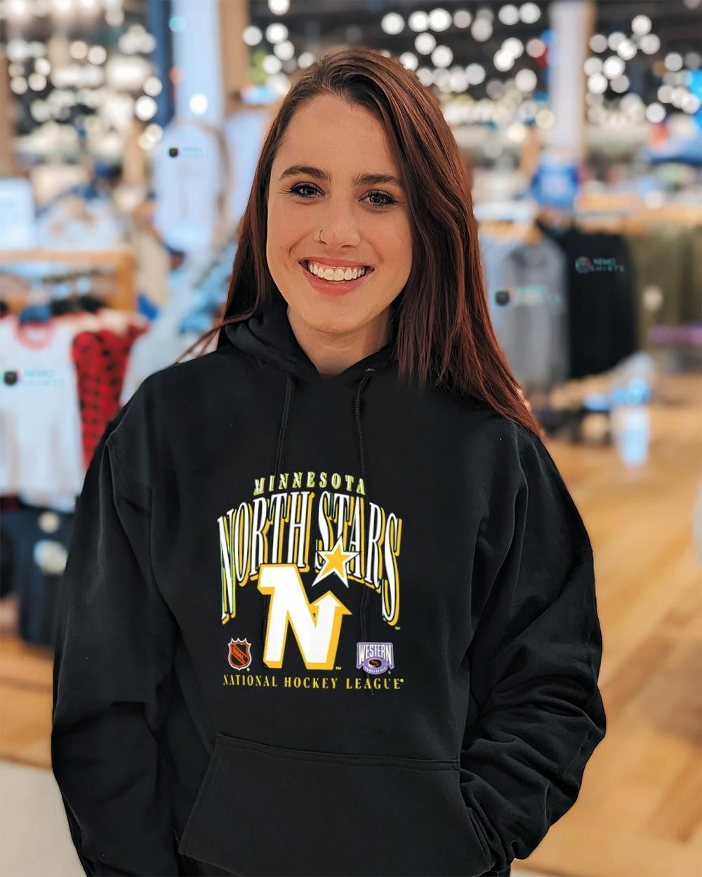 Minnesota North Stars National Hockey League logo shirt