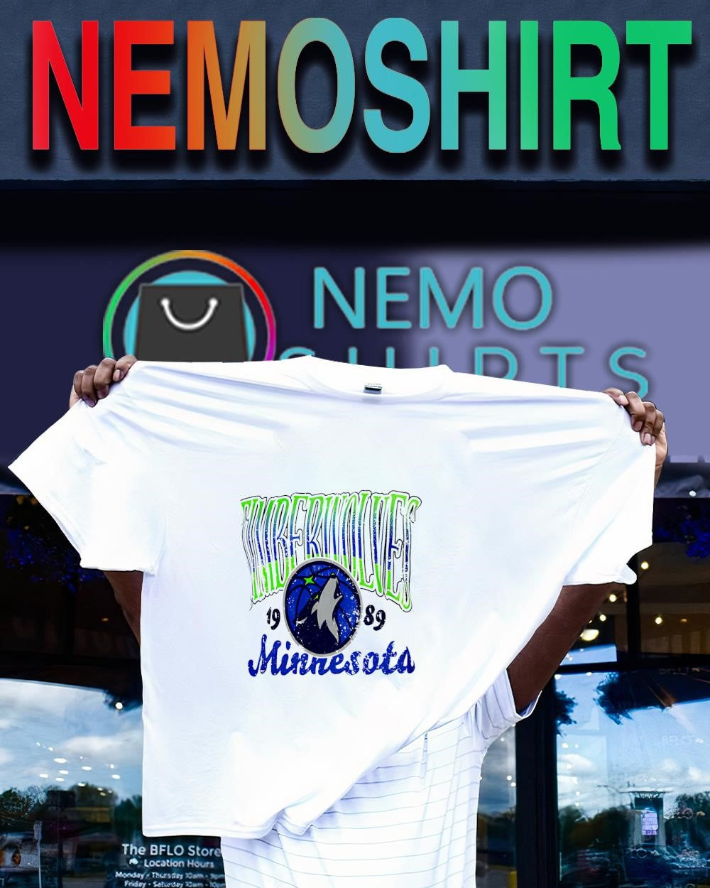 Minnesota Timberwolves team sky 1989 shirt