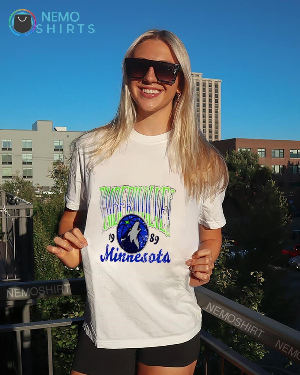 Minnesota Timberwolves team sky 1989 shirt