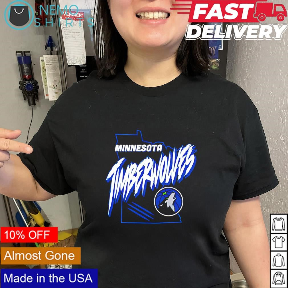 Minnesota Timberwolves team state map shirt