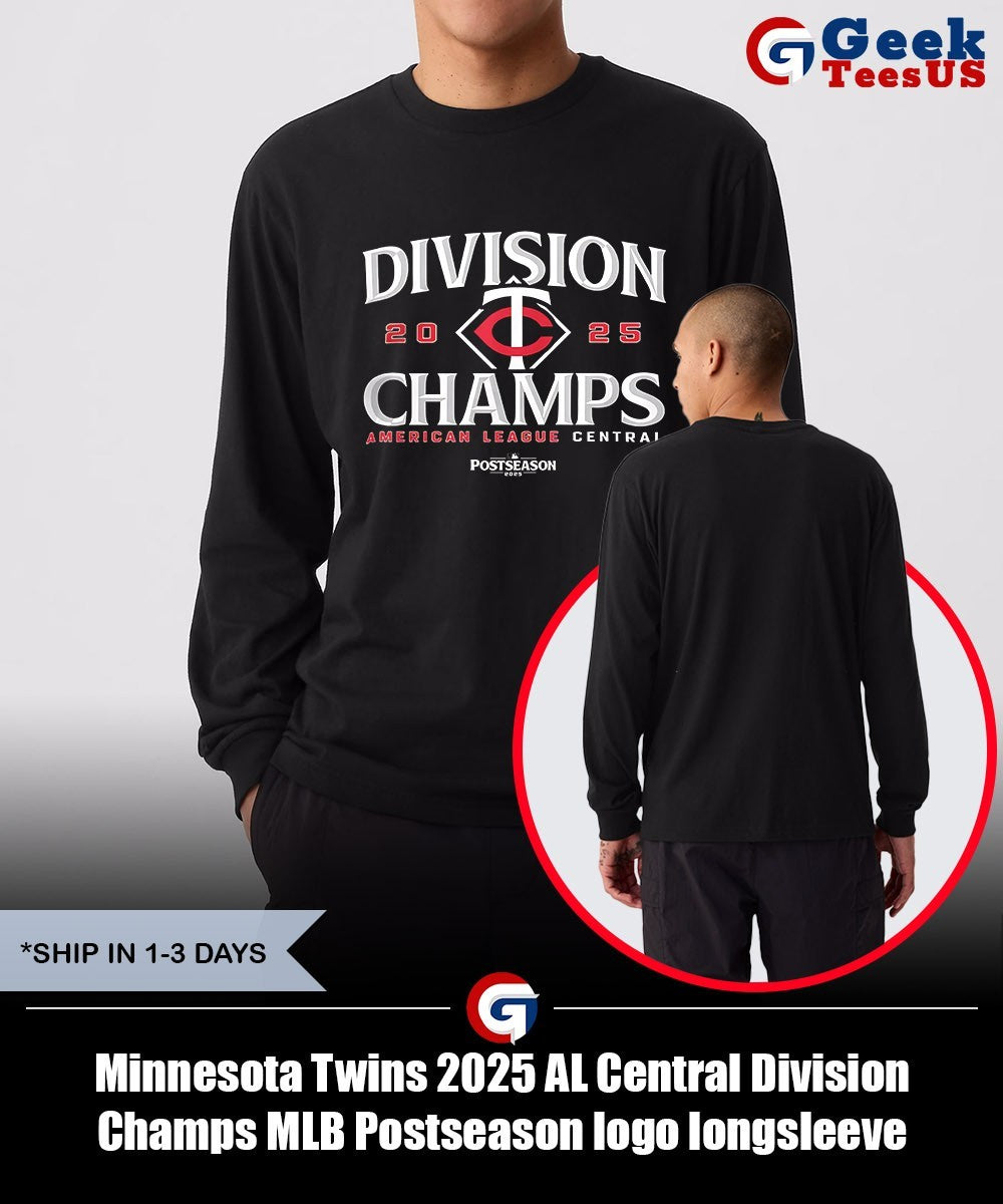 Minnesota Twins 2025 AL Central Division Champs MLB Postseason logo shirt
