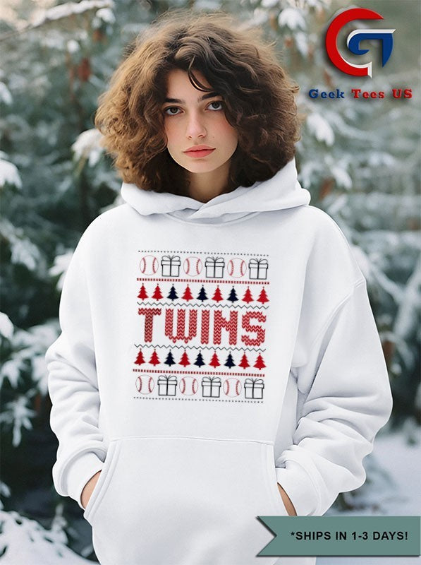 Minnesota Twins baseball trees presents ugly Christmas 2025 shirt