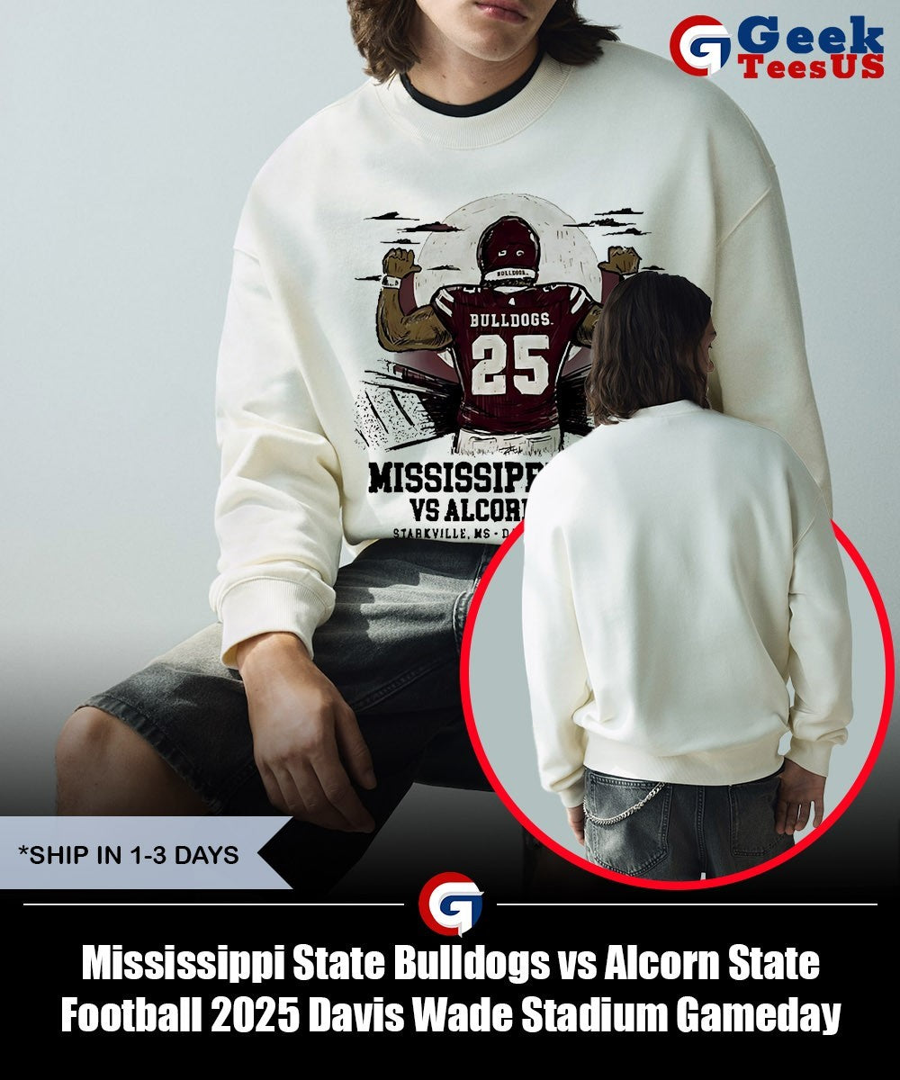 Mississippi State Bulldogs vs Alcorn State Football 2025 Davis Wade Stadium Gameday shirt