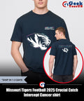 Missouri Tigers Football 2025 Crucial Catch Intercept Cancer shirt