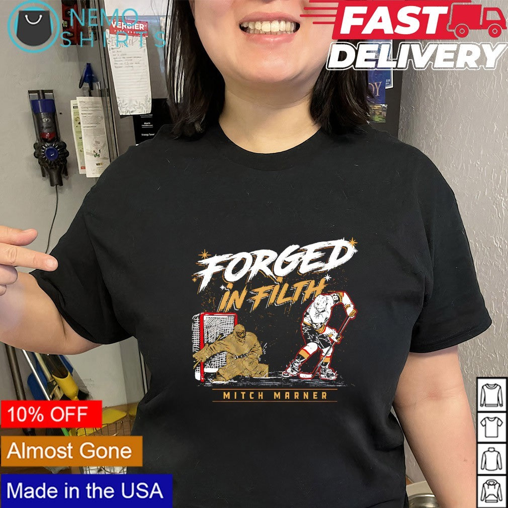 Mitch Marner Vegas Golden Knights forged in filth shirt