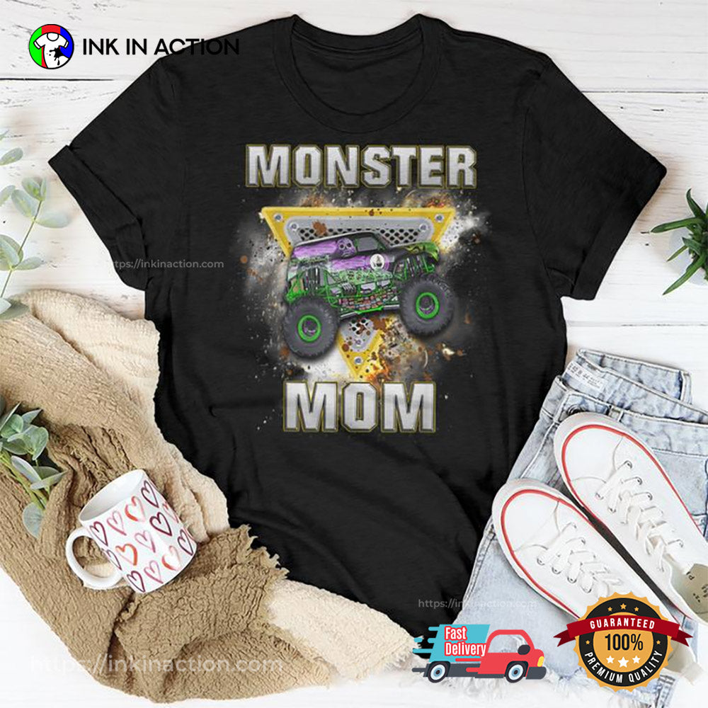 Monster Truck Are My Jam Monster Truck Mom T-shirt