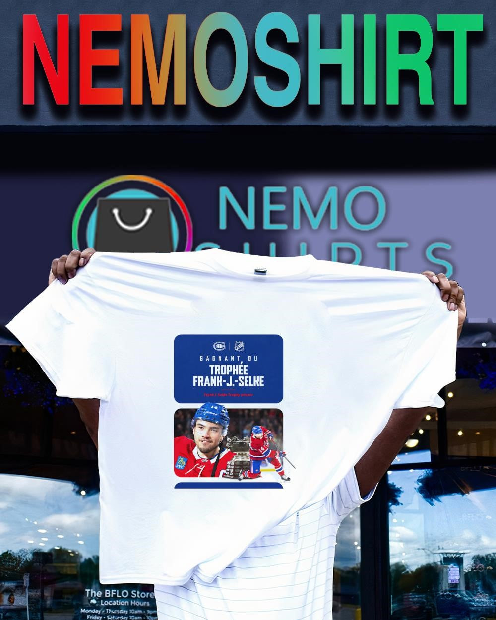 Montreal Canadiens captain Nick Suzuki Frank J. Selke Trophy winner 2025-2026 shirt