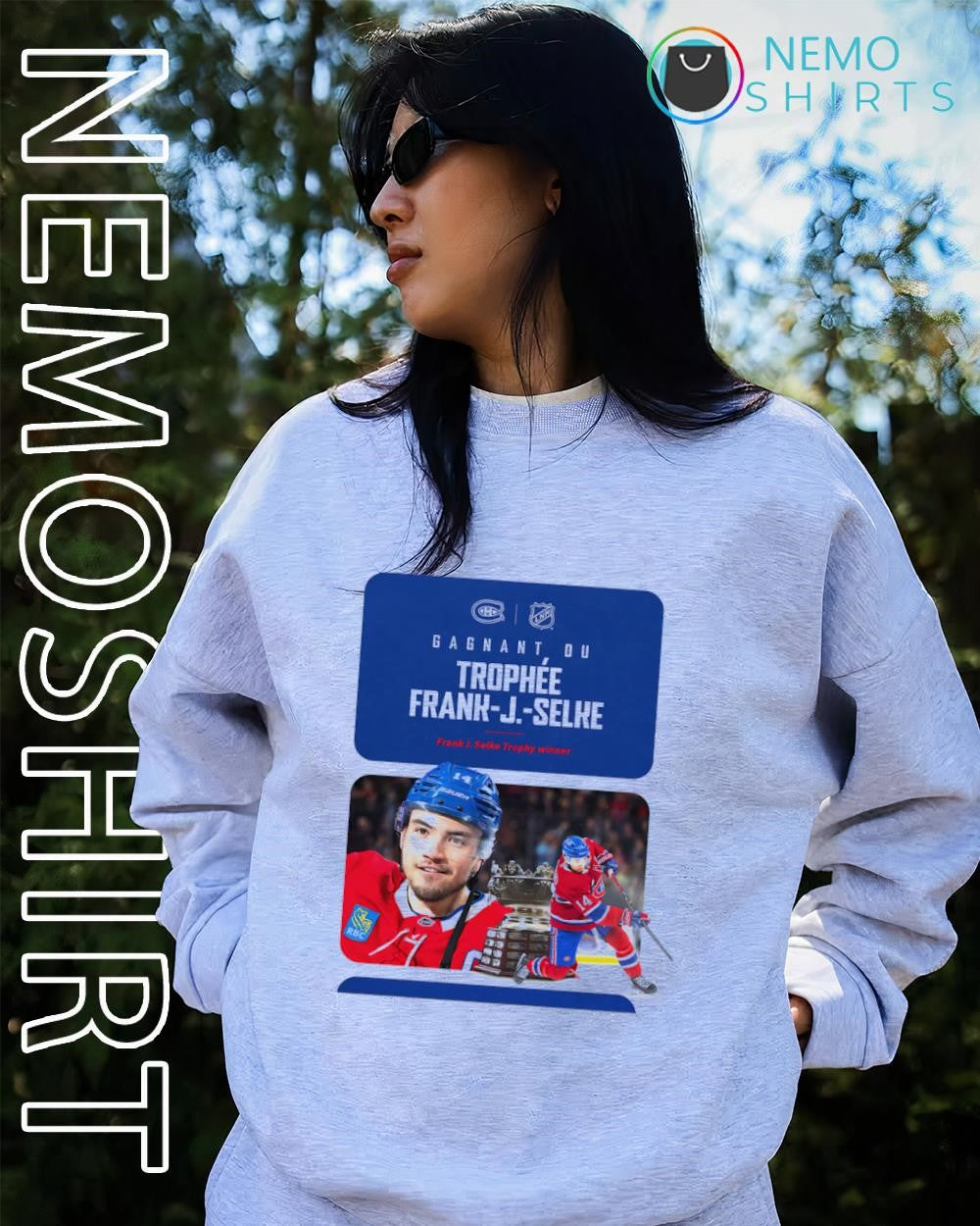 Montreal Canadiens captain Nick Suzuki Frank J. Selke Trophy winner 2025-2026 shirt
