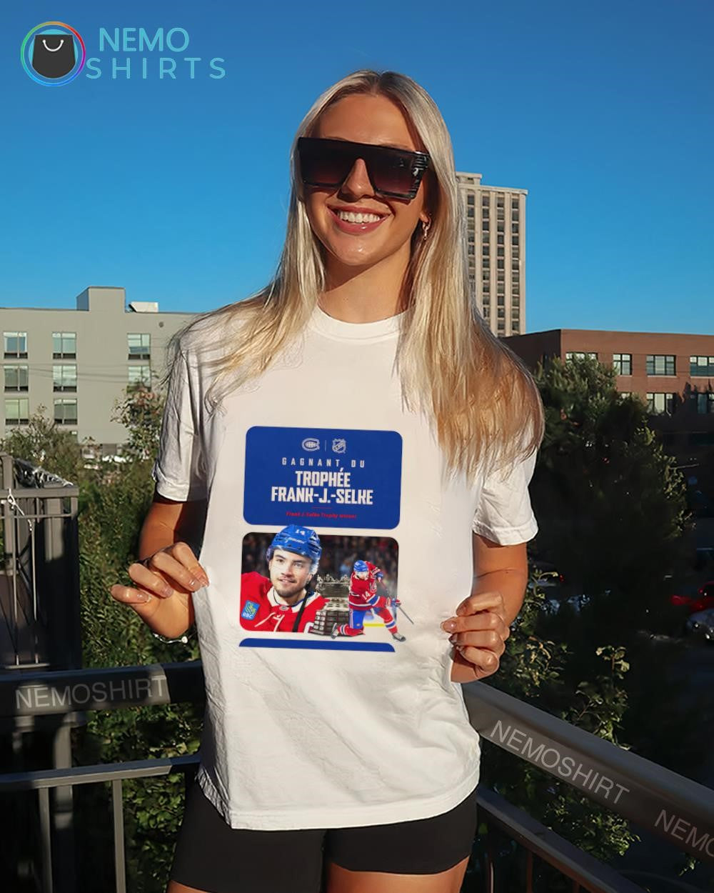 Montreal Canadiens captain Nick Suzuki Frank J. Selke Trophy winner 2025-2026 shirt