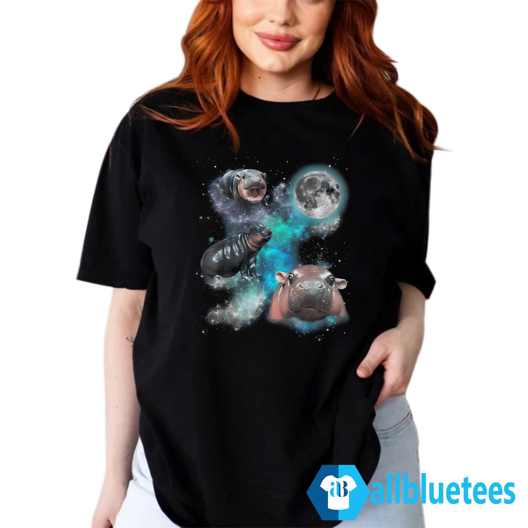 Three Moo Deng Moon Shirt