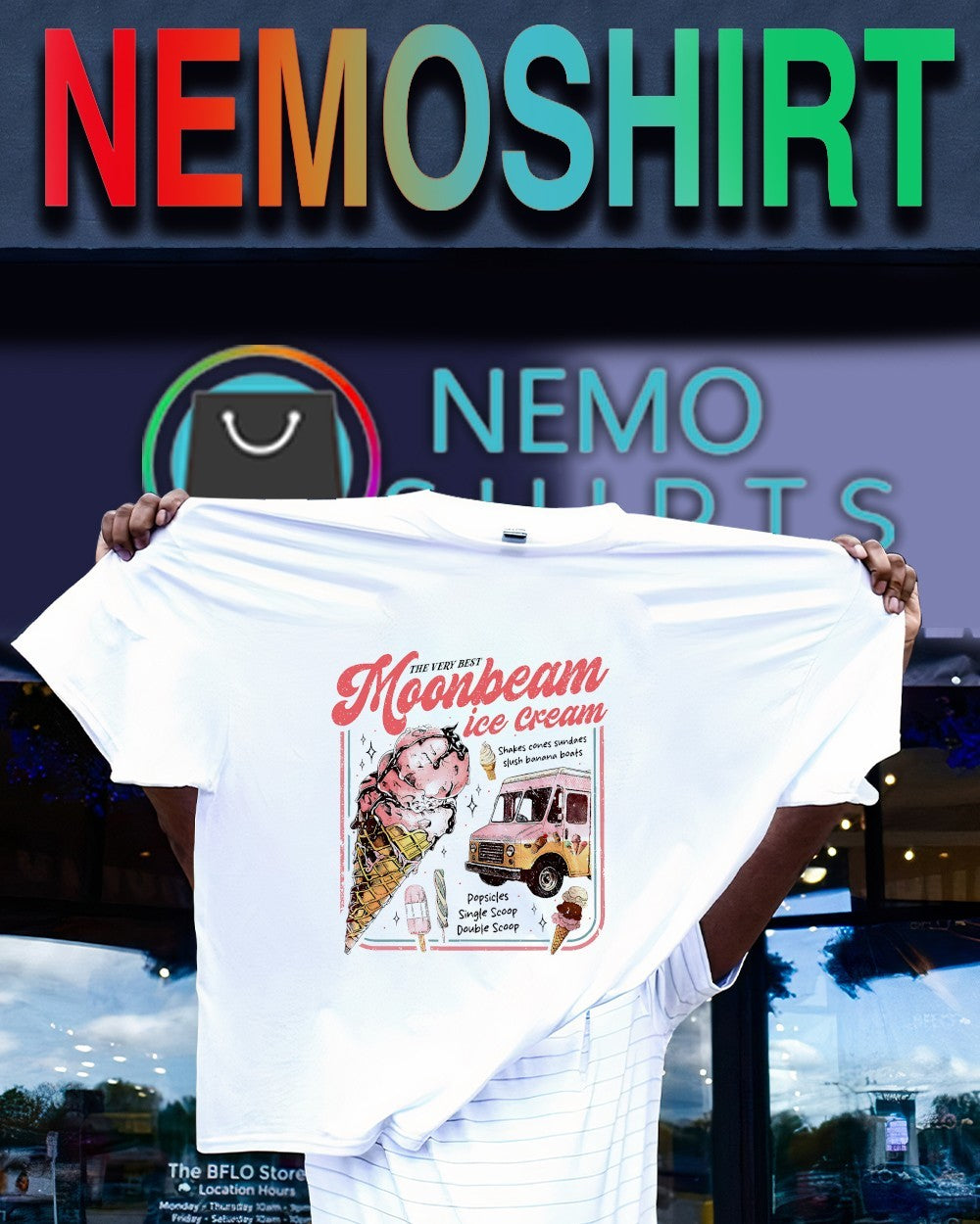 Moonbeam Ice Cream very best shakes cones sundaes shirt