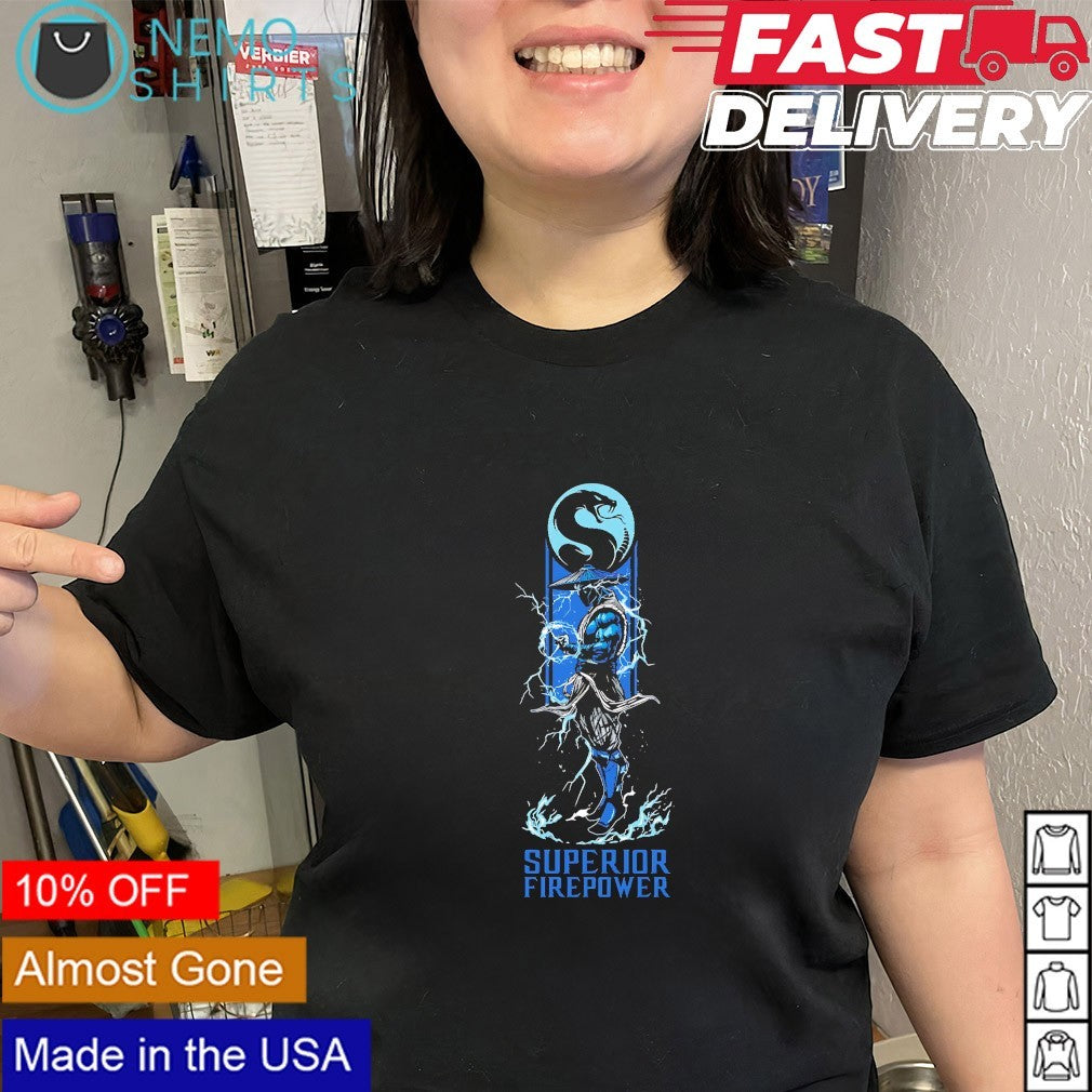 Mortal Kombat character Raiden Superior Firepower shirt