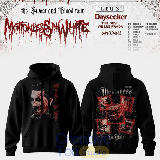 Motionless In White Leg 2 of The Sweat And Blood Tour 2026 Special Hoodie