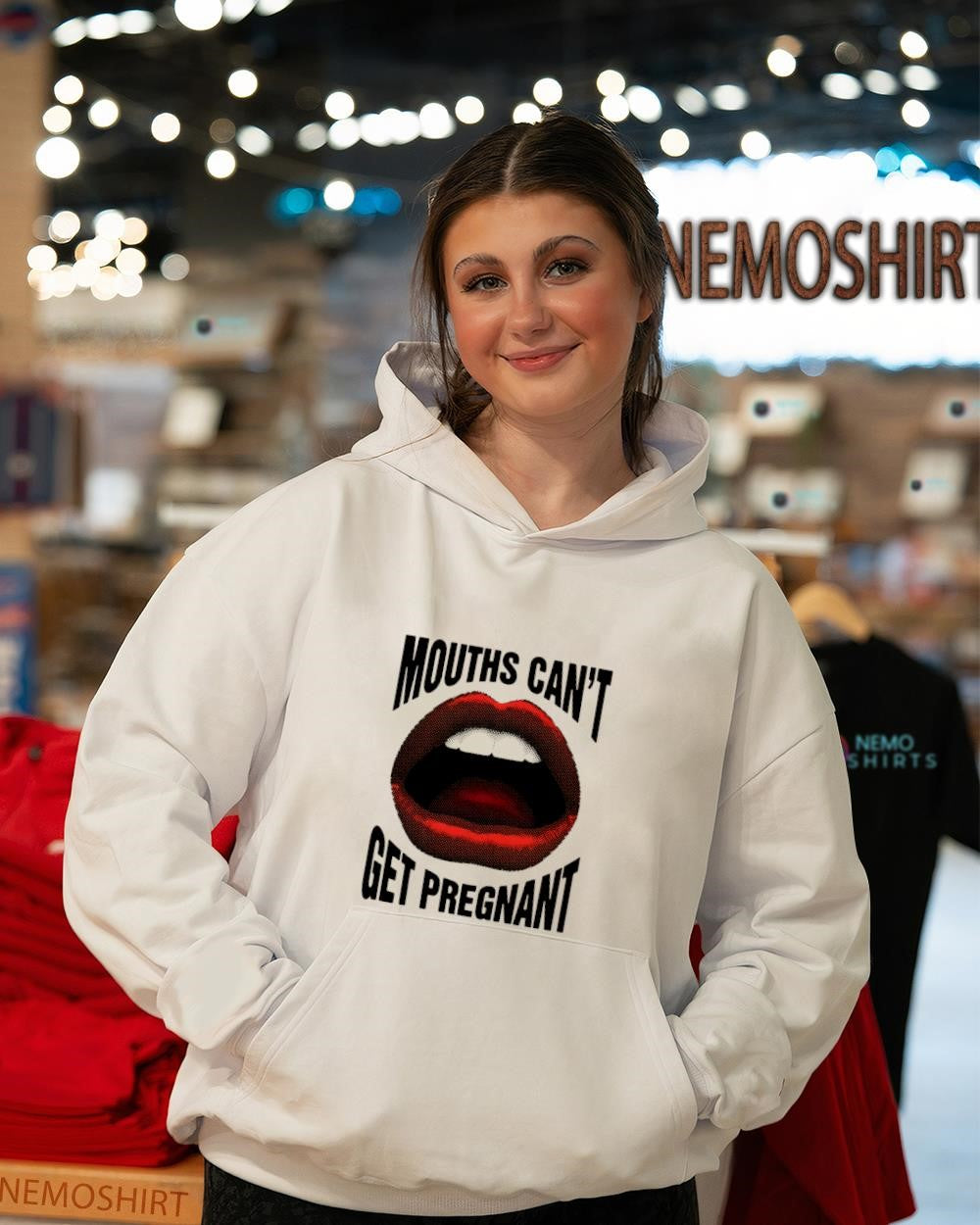 Mouths can’t get pregnant lips shirt