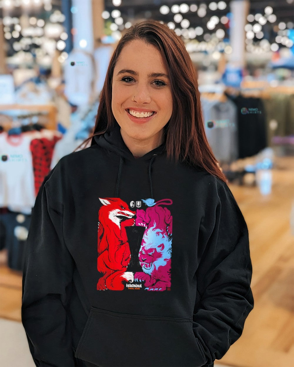 SC Freiburg vs Aston Villa Istanbul Final 2026 UEFA Europa League mascot matchup shirt