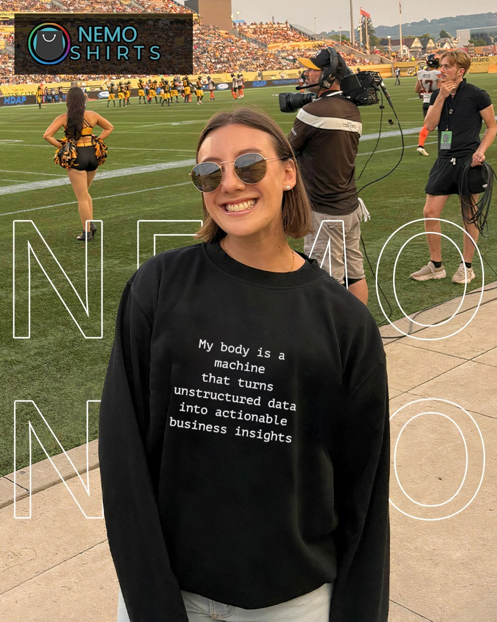 My body is a machine that unstructured data into actionable business insights text shirt