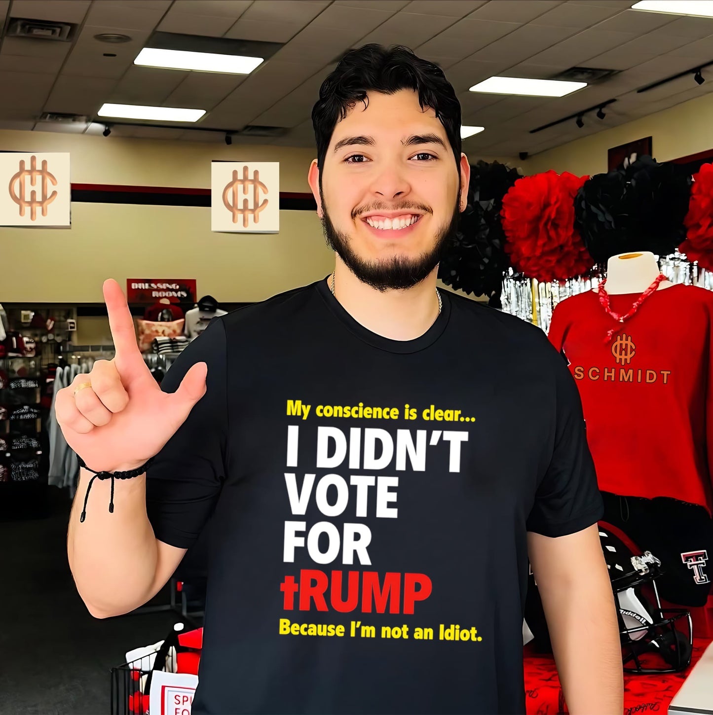 My conscience is clear I Didn’t Vote For Trump because I’m not an Idiot shirt