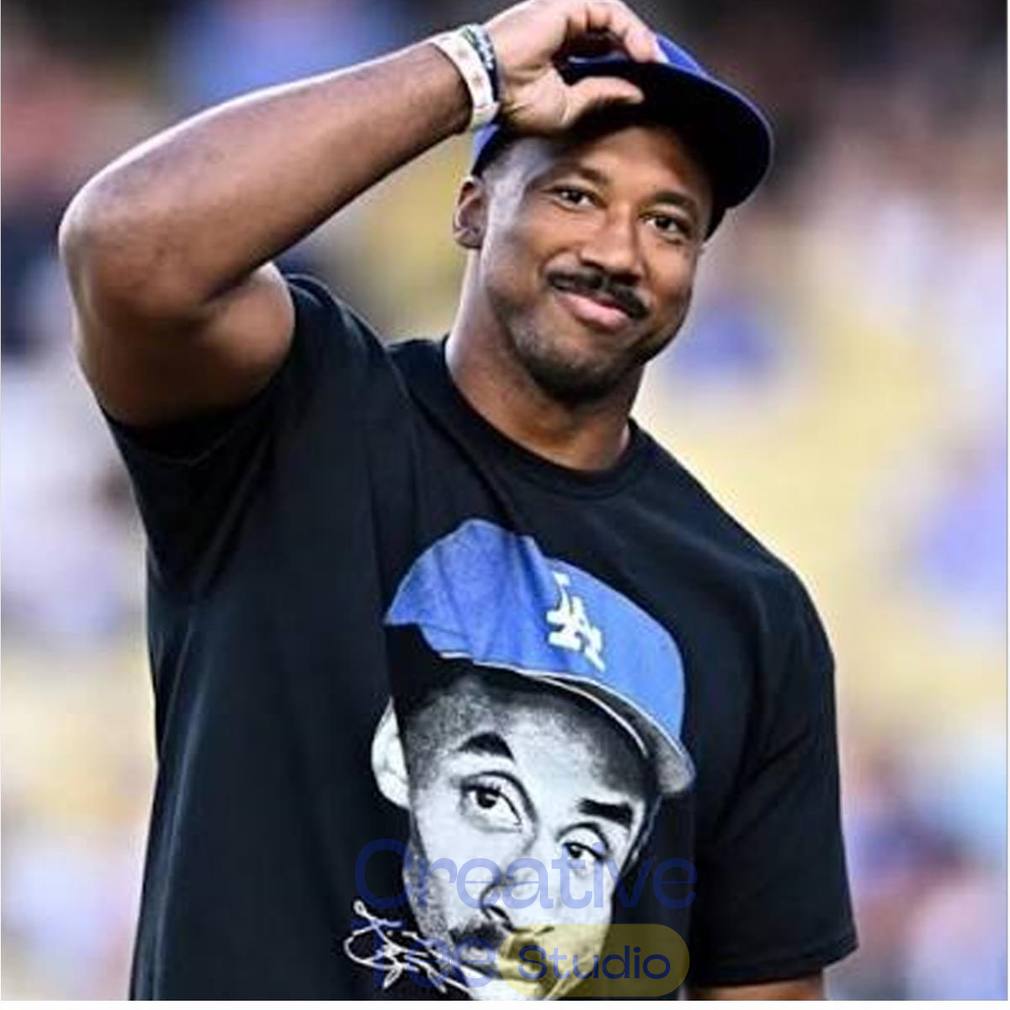 Myles Garrett Wearing LA Dodgers Kobe Bryant T-Shirt